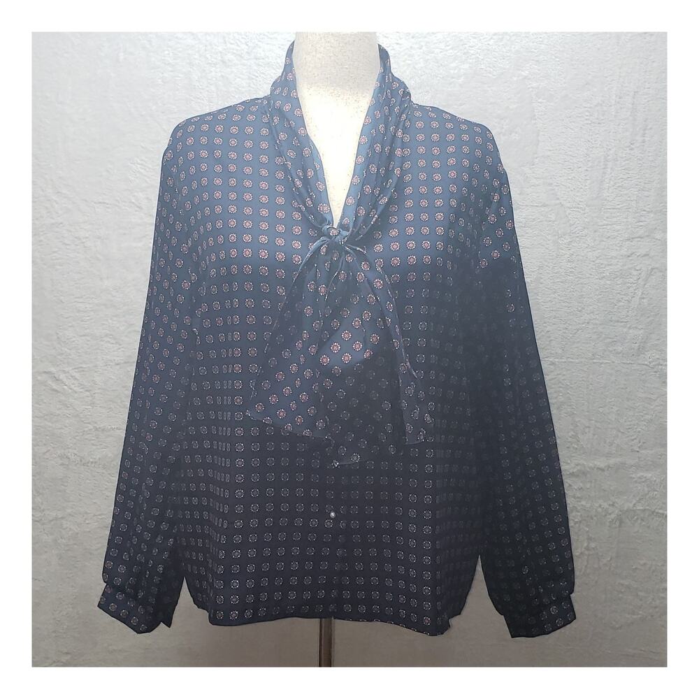 VTG 60s Ship ’n Shore Mod Blouse L Coastal Chic Librarycore Retro Nautical